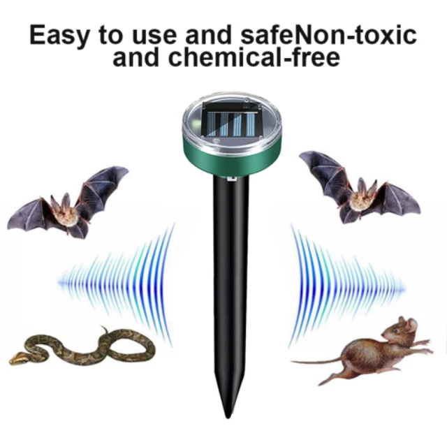 Bird Cat Scarer Pest Fox Dog Solar Ultrasonic Garden Deterrent Repeller Animal