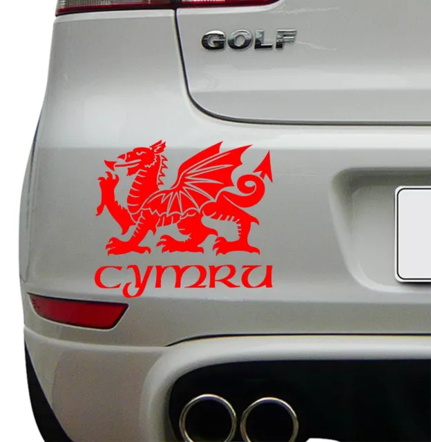 Cymru Draig Ddraig Goch Welsh Dragon Decal Caravan MotorHome Boat Car Sticker 3