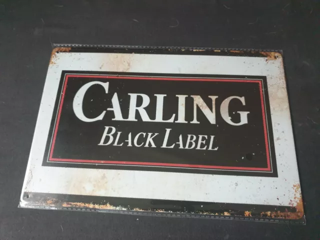 Carling Black Label Metal Sign Plaque Man Cave Beer Bar Garage Retro FREE P&P