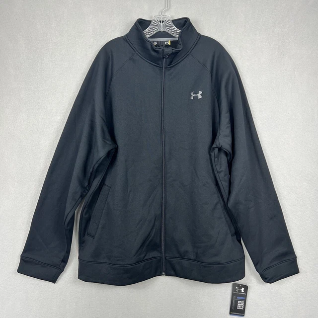 NWT UNDER ARMOUR Coldgear Full Zip Jacket Mens 2XL Black Long