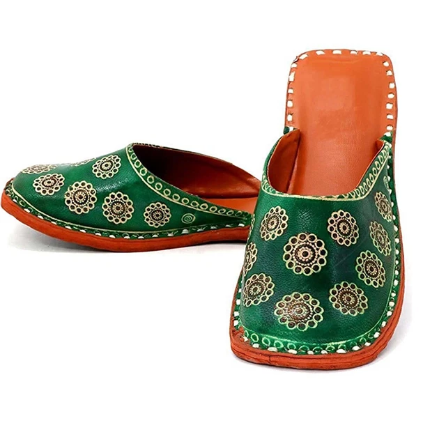 Femmes Rajasthan Cuir Chausson Indien Traditionnel Chaussures Sandales US Taille