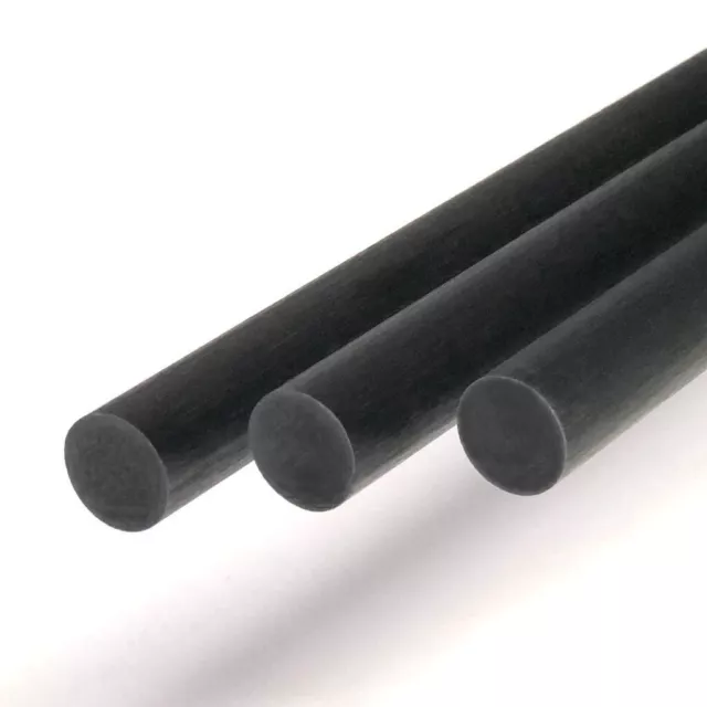 DPP® Carbon-Rund-Stab 1.0 x 1000 mm CFK Karbon Kohlefaser Stange CFRP