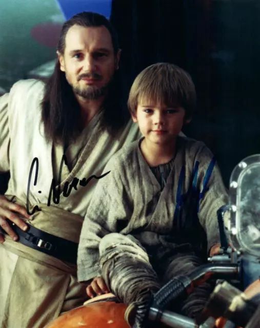 Jake Lloyd Liam Neeson Signed 8x10 Photo Autographed Picture plus COA