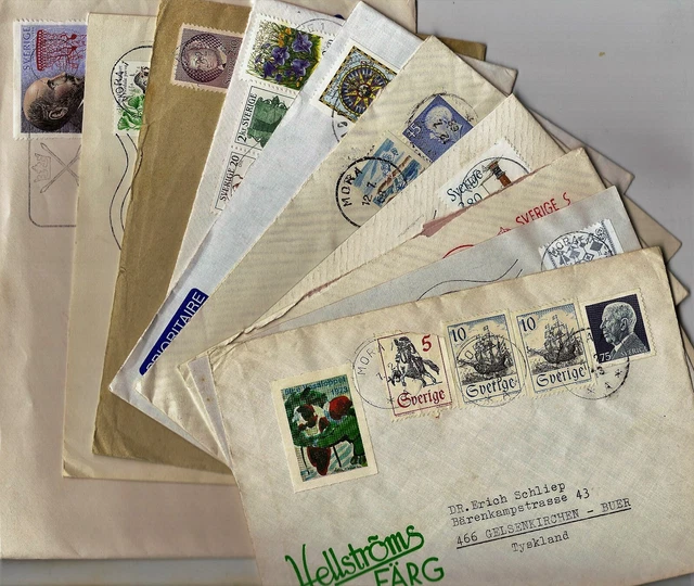 Briefmarken / Schweden / Sverige - 10  Briefe /