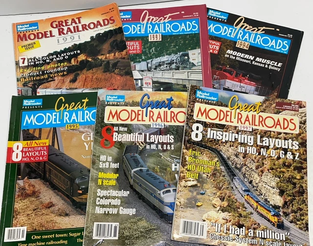 GREAT MODEL RAILROADS Magazines by Model Railroader Lot Of 17 Track ...