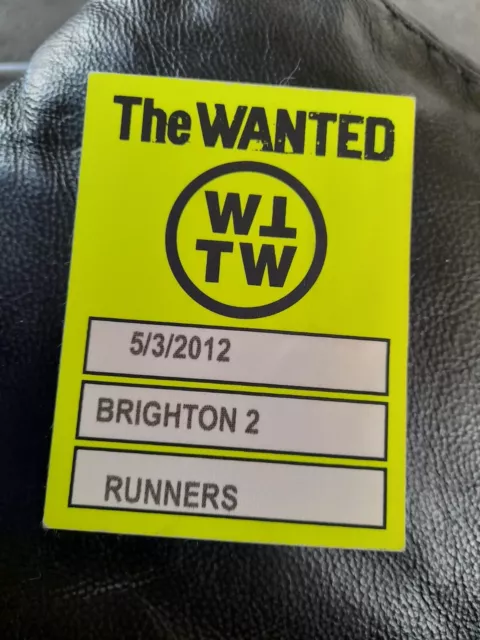 The Wanted Backstage Pass 2012 Uk Tour Concert Memorabilia Gig