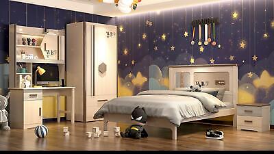 Habitación infantil habitación juvenil conjunto cama armario mesita de noche escritorio 4 piezas
