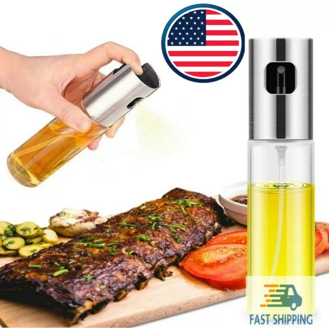 Stainless Olive Oil Sprayer Cooking Mister Spray Pump Fine Bottle Kitchen US