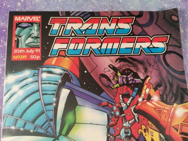 Transformers UK #319 Marvel uk 20th July 1991 Comic G1 MTMTE British Weekly 2