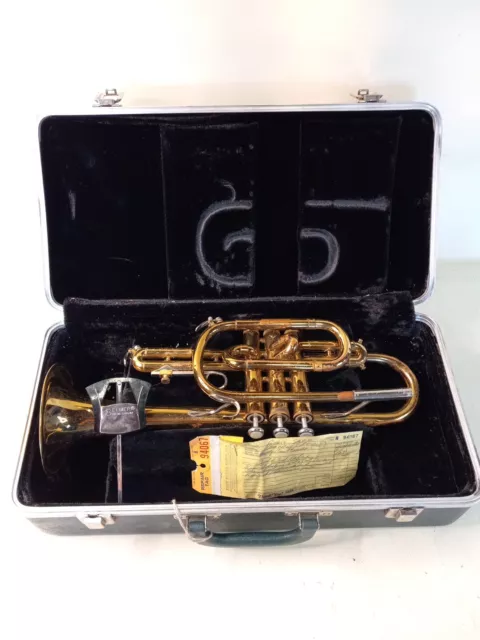 Bundy Cornet 194898 By Vincent Bach Selmer Company W/ Case No Mouthpiece