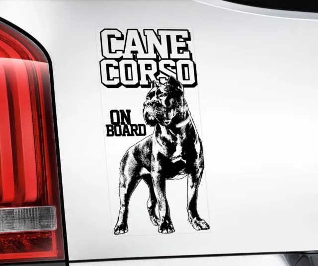 Cane Corso - Car Window Sticker - Corz Molosser Italian Mastiff Dog - TYP1BLK