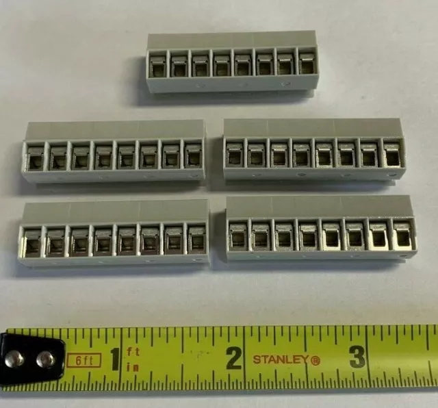 (5) Qty. of Wieland 25.602.2853.0 8 Position Pluggable Terminal Blocks 22-12AWG