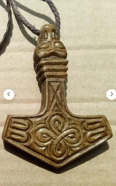 Handmade Norse Art! Beautiful Mjolnir - Vikings artefact, Jörmungandr