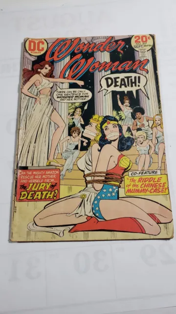 Wonder Woman #207 - 1973 DC Comics Ric Estrada Bondage Cover. Bronze Age Key.