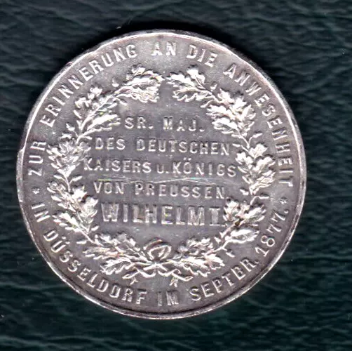 Preussen. Silbermedaille Wilhelm I. "Auf Seine Anwesenheit In Düsseldorf" 1877