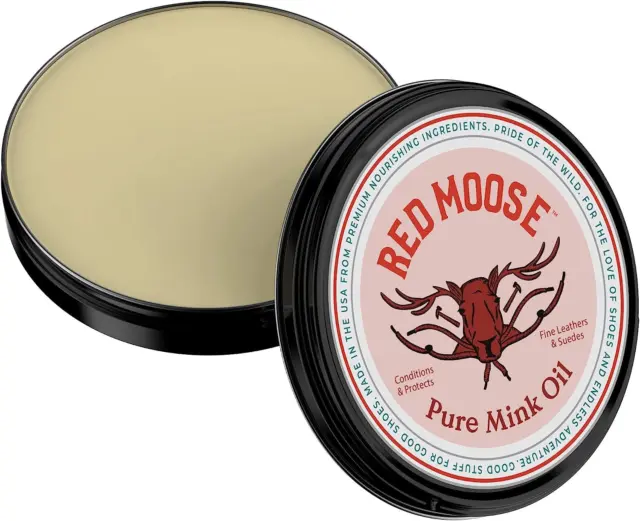 RED MOOSE Mink Oil Paste - Waterproof Leather Shoe Protector and Boot Repair