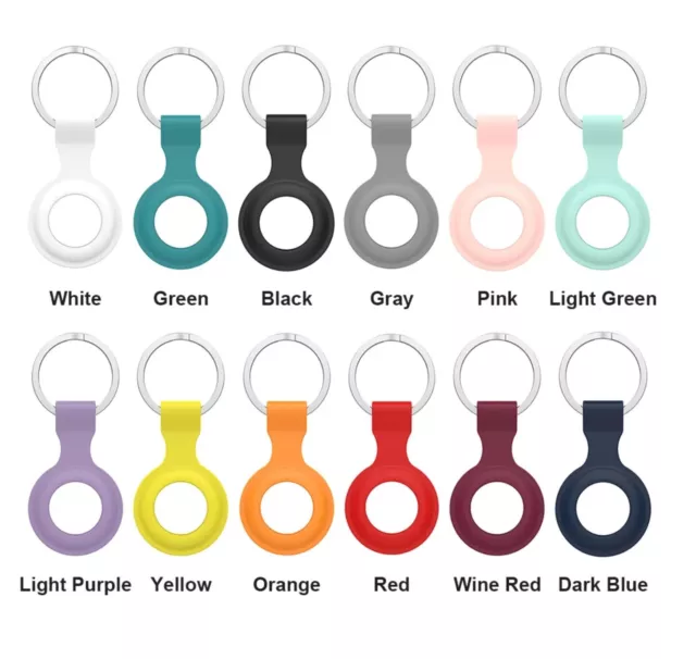 AirTag Locator Tracker Keyring Anti Lost Apple Pet Case Silicone Clip Holder UK