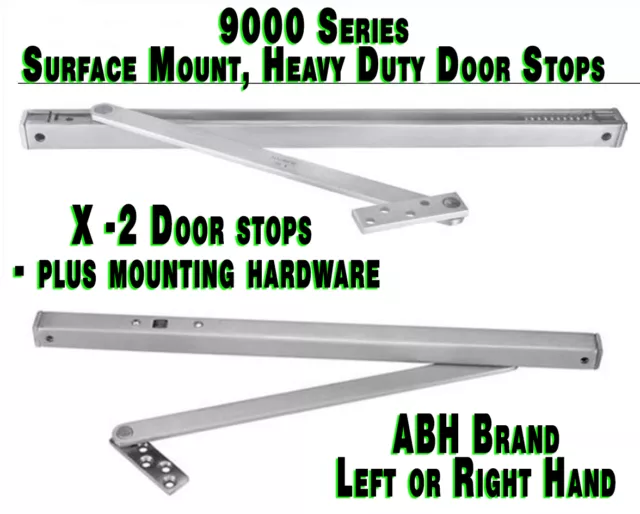 2pcs 24" Stainless Steel SS ABH 9024 Heavy Duty Overhead Surface Mount Door Stop