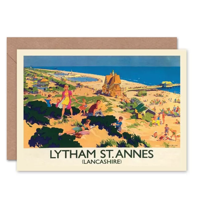 England Lancashire Lytham St Annes British Railways Blank Greeting Card