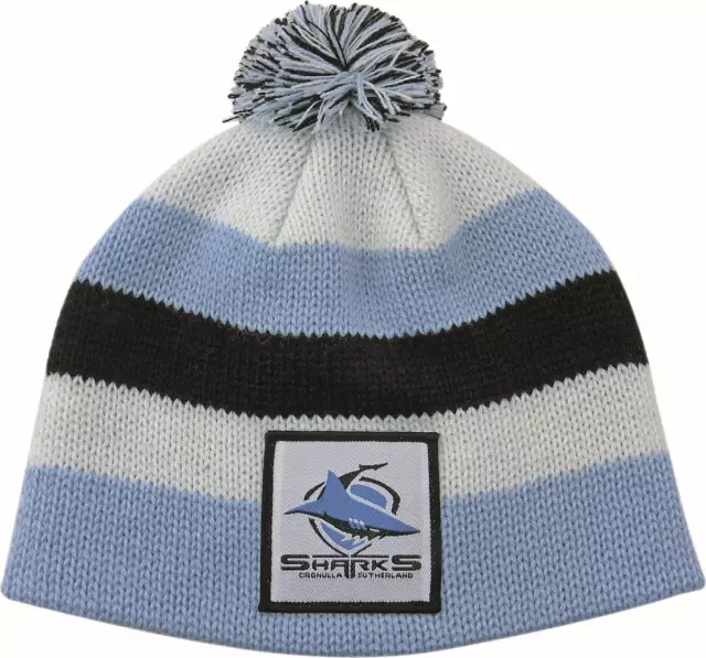 Cronulla Sharks Official NRL Chunky Knit Baby Infant Winter Supporter Beanie