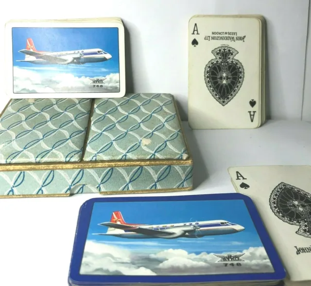 1950's Avro A748 Airliner Promotional Playing Cards twin set boxed Waddington