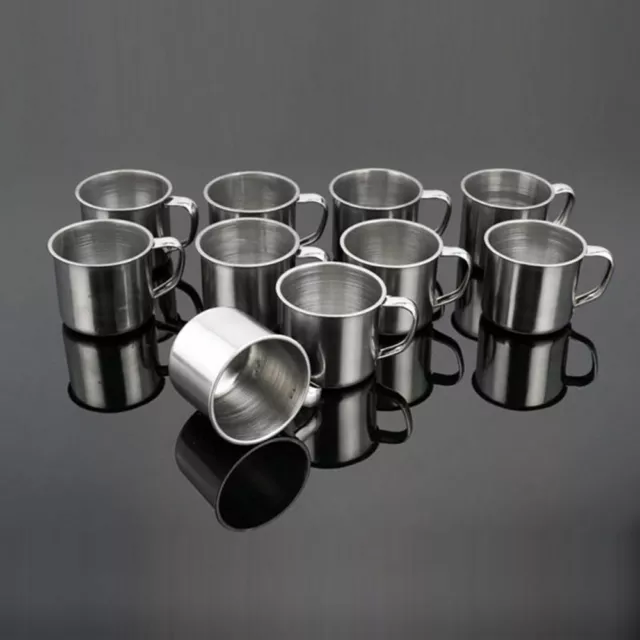 Tea Drinking Tumbler Pint Metal Coffee Mug Stainless Steel Portable Cup Camping