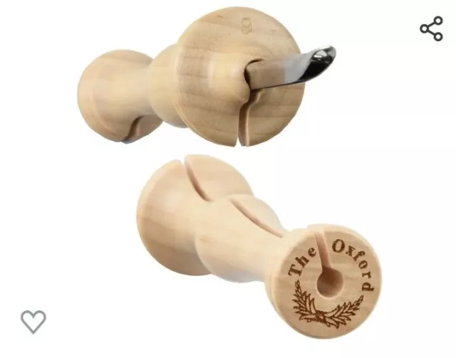 Amy Oxford Wood Handle Punch Needle #9 3/8" Loop Rug Hooking Tool & BOX