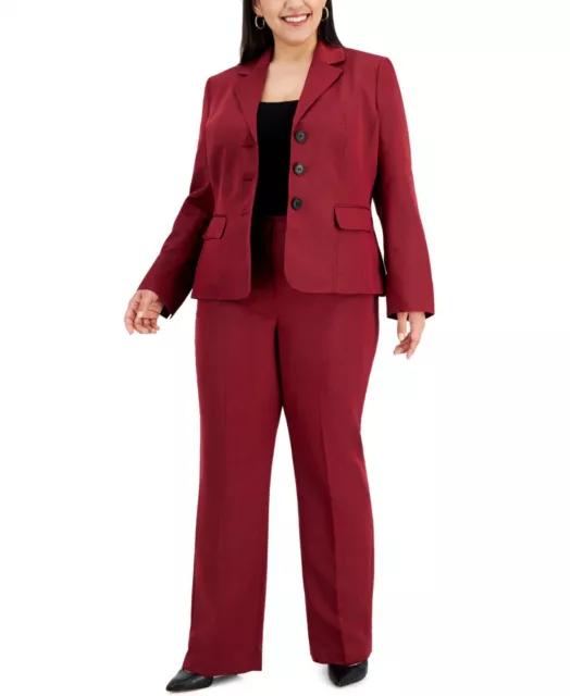 Le Suit Womens Plus Size Three-Button Pantsuit 50040257 18W