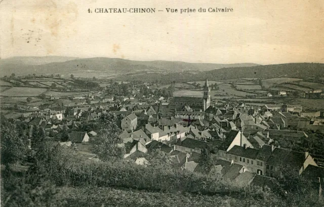 CHATEAU CHINON card general view taken of Calvary