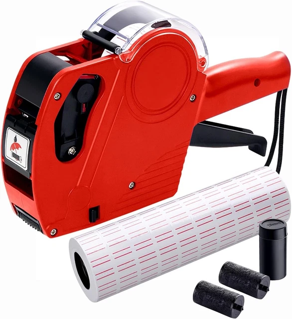 8 Digits Price tag Gun with 5000 Sticker Labels and 4 Ink Refill