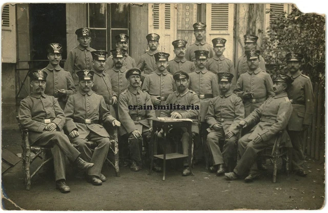 Orig. Foto Landsturm Soldaten in OBERHOFEN Elsass Frankreich Feldpost 1915