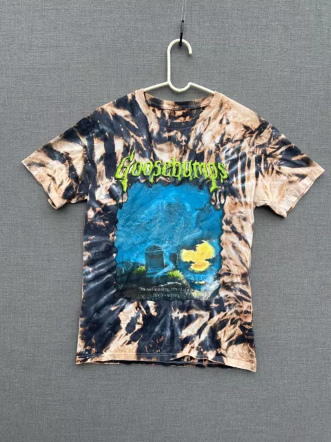 Goosebumps Men's Shirt Small Black No Swimming Graveyard Tie Dye