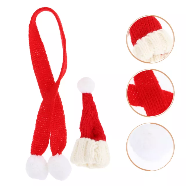 5 juegos de mesa de comedor con soporte de cubiertos de Navidad sombreros de Santa en miniatura