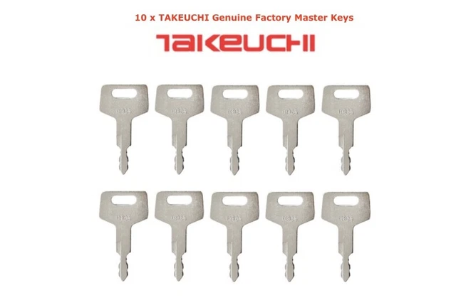 Takeuchi Key 10 X TAKEUCHI Plant Excavator Digger Dumper Genuine Master Keys £17.84 ...