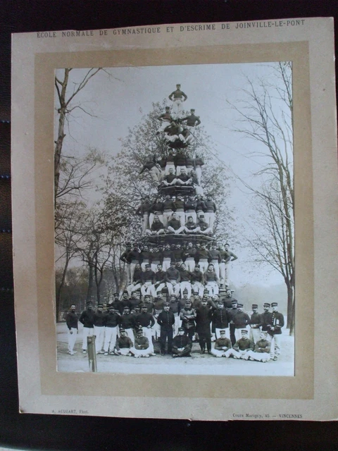 Rare Photo 1900 School Normal Gymnastics Fencing Joinville Le Pont Aquart #1