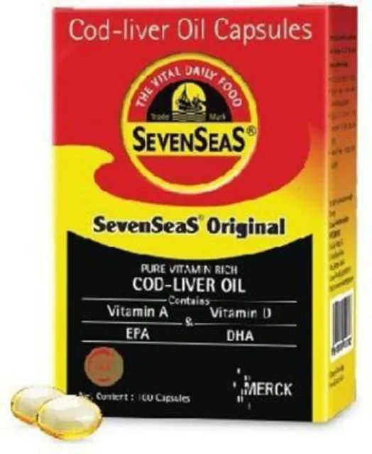 Seven Seas Cod Liver Oil, 100 x3 cap, 300 Capsules | Free Shipping