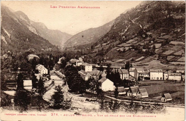 CPA AULUS-les-BAINS, Vue Générale sur les Établissements (647158)