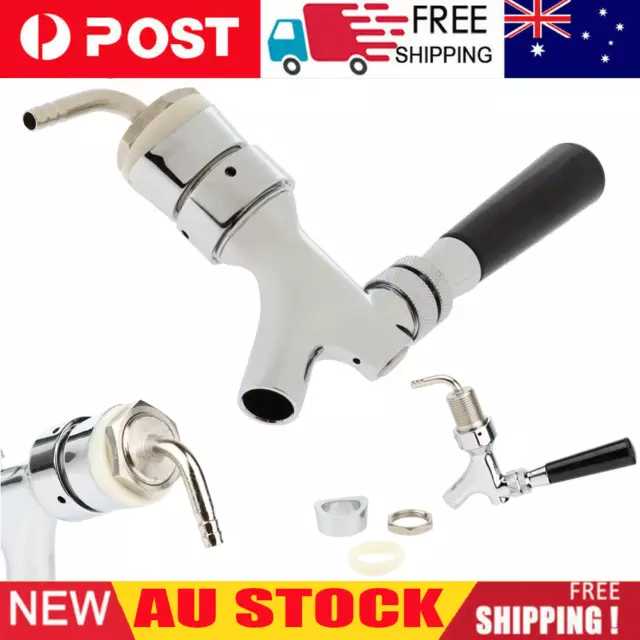 Stainless Steel Draft Beer Faucet Bar Home Brew Soda Keg Tap Flow Control Faucet