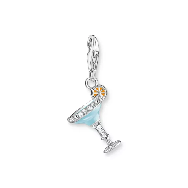 Genuine THOMAS SABO Charm Pendant Turquoise Cocktail Glass