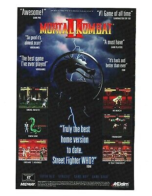 1994 Video Game Print Ad - MORTAL KOMBAT II - GENESIS, SNES, GAME BOY, GAME GEAR