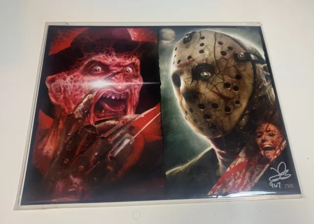 BAM BOX HORROR EXCLUSIVE FREDDY VS JASON LIMITED EDITION 8x10 COMES WITH C.O.A