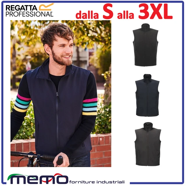 GILET uomo da lavoro casual softshell blu nero per moto sportivo estivo leggero