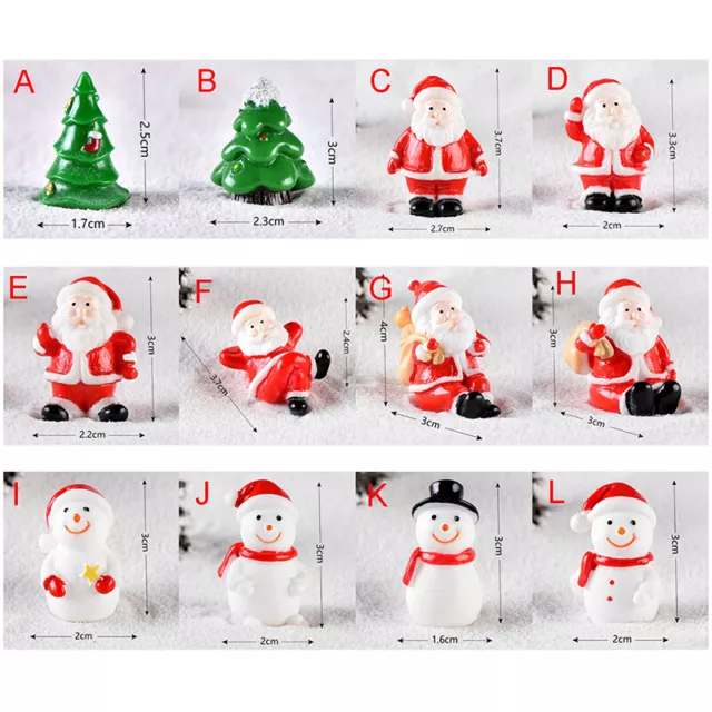 Christmas Tree Snowman DIY Miniature Garden Decor Santa Claus Micro Landscape-OY 3