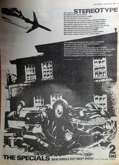 THE SPECIALS Stereotype Single. Sept 1980 Record Mirror FullPage