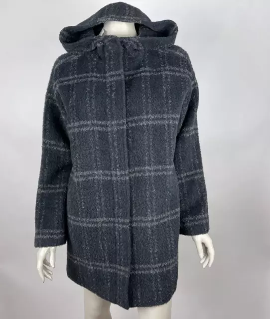 Eileen fisher blue alpaca coat shop