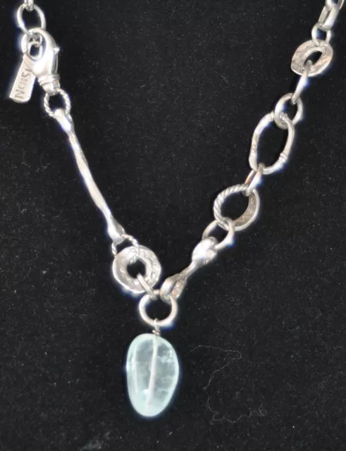 Jess MaHarry  Aquamarine and Sterling Silver Necklace  Sundance