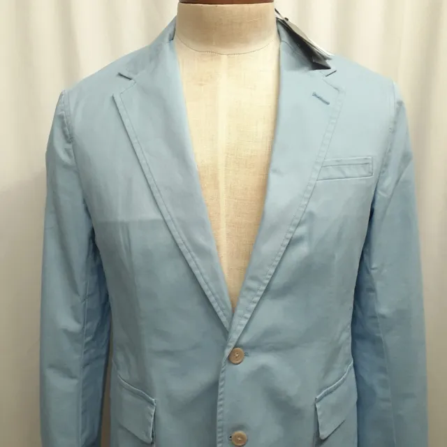 NWT Polo Ralph Lauren 38R Medium Blue Sport Coat Jacket Cotton Elastane Blazer