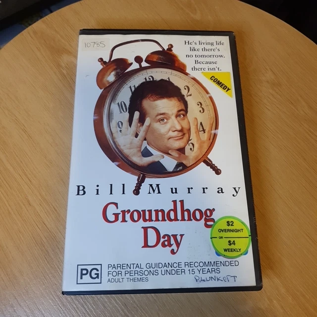 GROUNDHOG DAY [VHS] Video Box Office Tape Bill Murray 1993 Comedy $25. ...