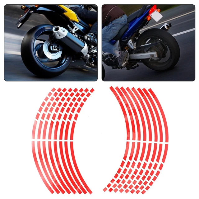 Pneu Autocollant Jante 1 Set 16pcs 18“ Accessoires Voiture Réfléchissant