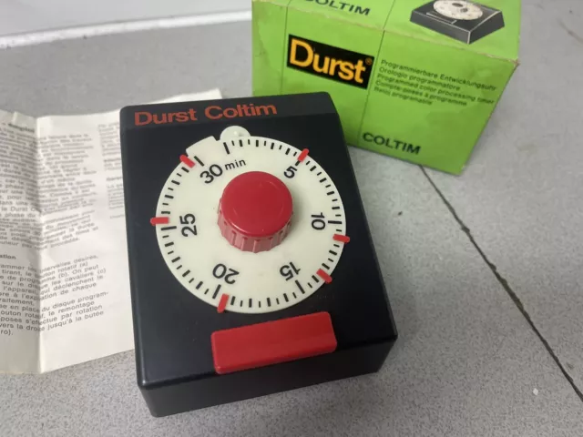 Durst Coltim Process Darkroom Clockwork Timer upto 30 Minutes Boxed Instructions